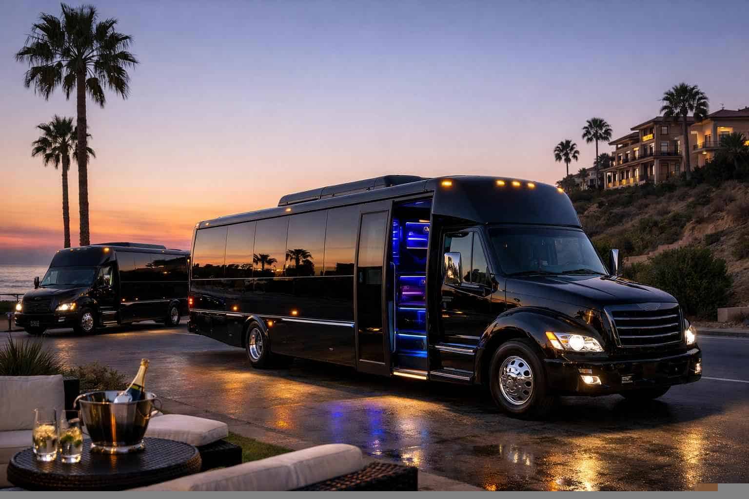 Black Party Buses in Del Mar California