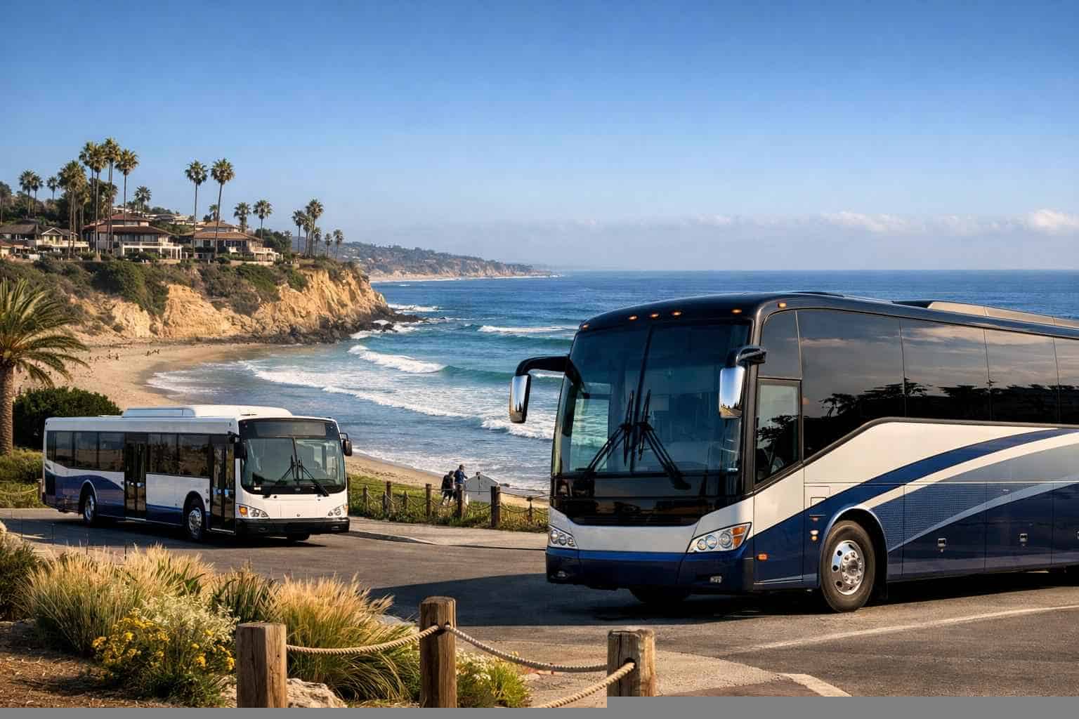 Buses in Del Mar California