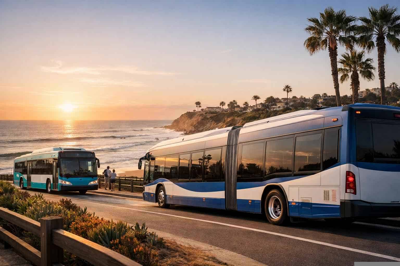 Buses in Solana Beach California