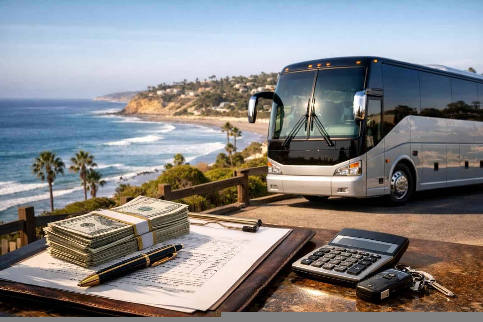 Charter Bus Rental Prices in Del Mar CA