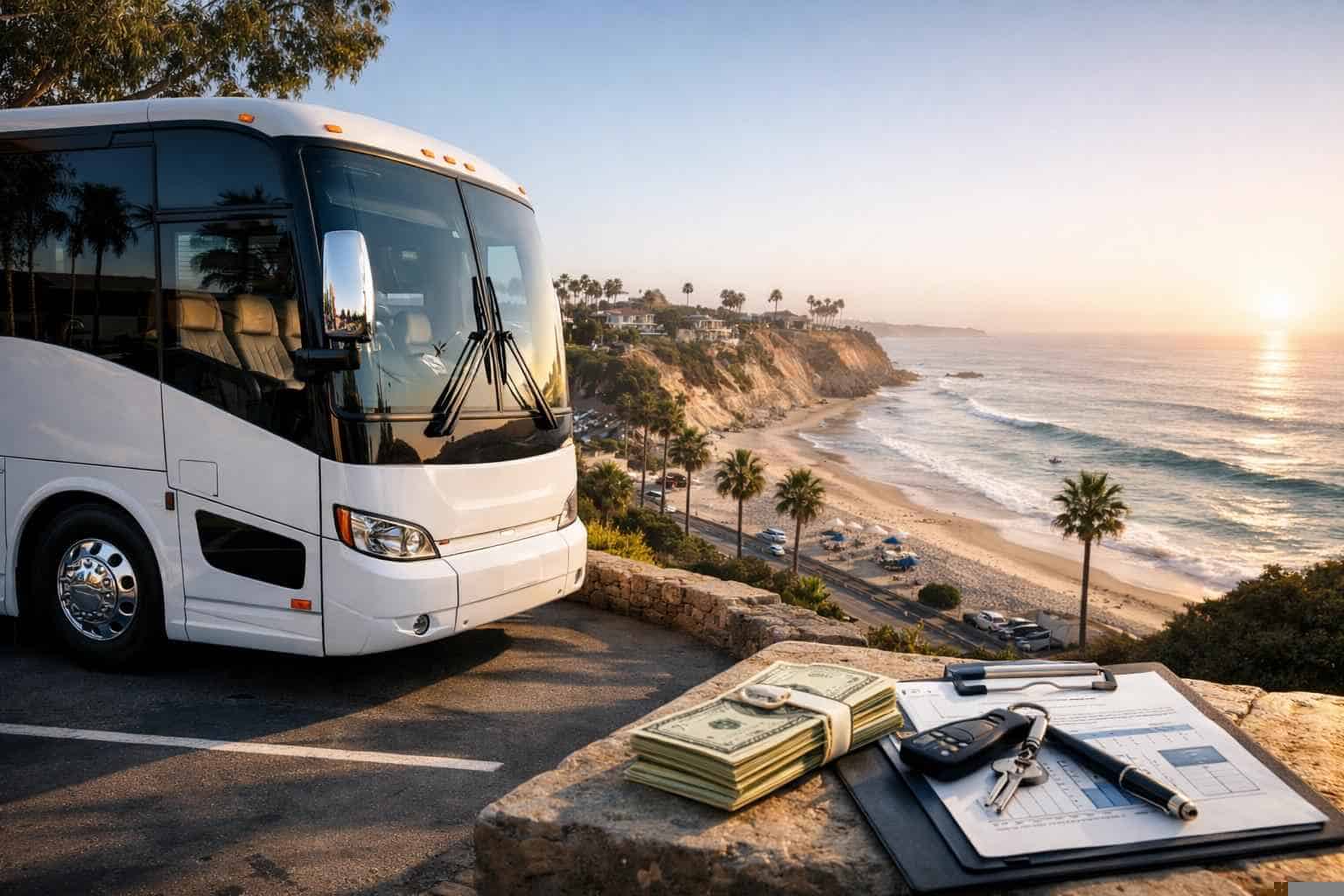 Charter Bus Rental Prices in Solana Beach CA