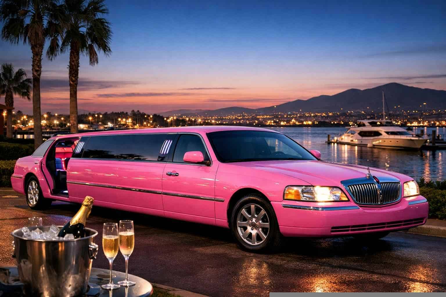 Chula Vista CA Pink Limo Rental