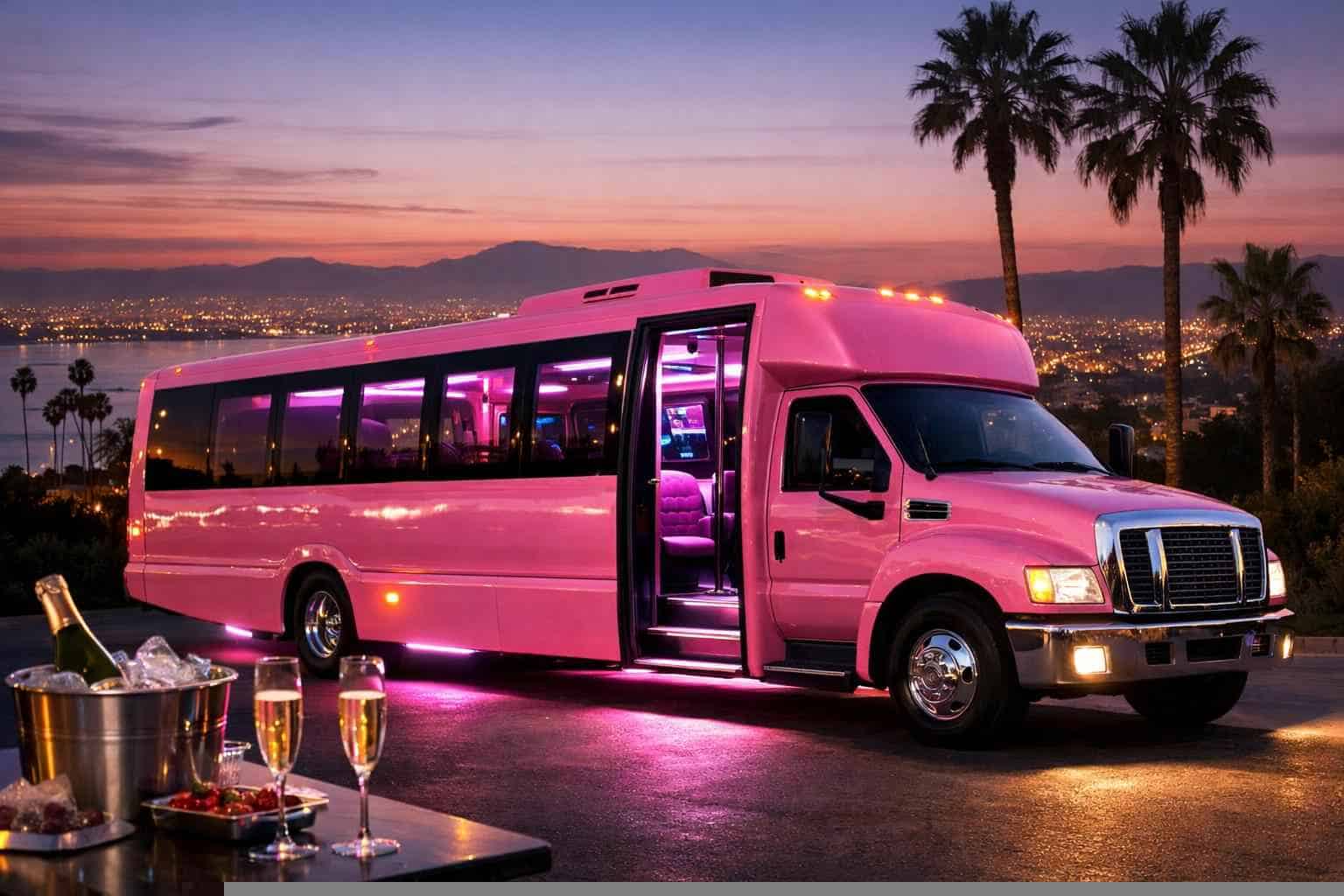 Chula Vista CA Pink Party Bus Rental