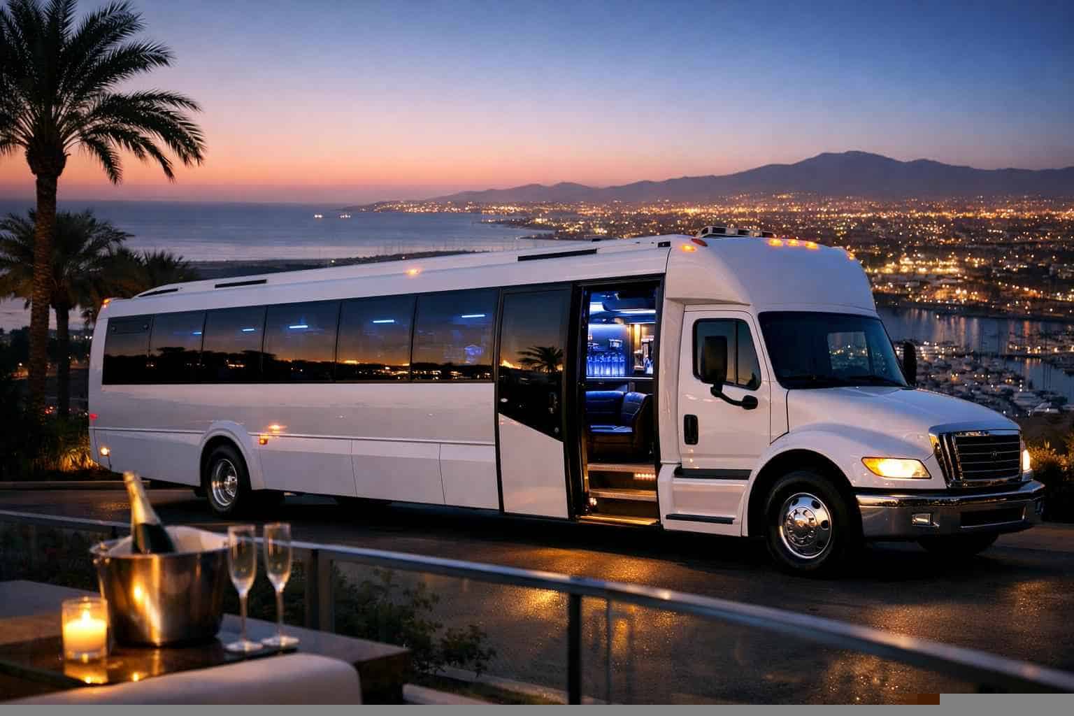 Chula Vista CA White Party Bus Rental