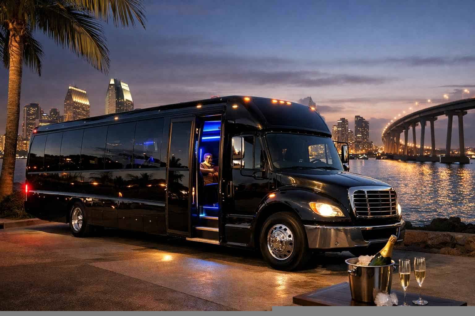 Coronado CA Black Party Bus Rental