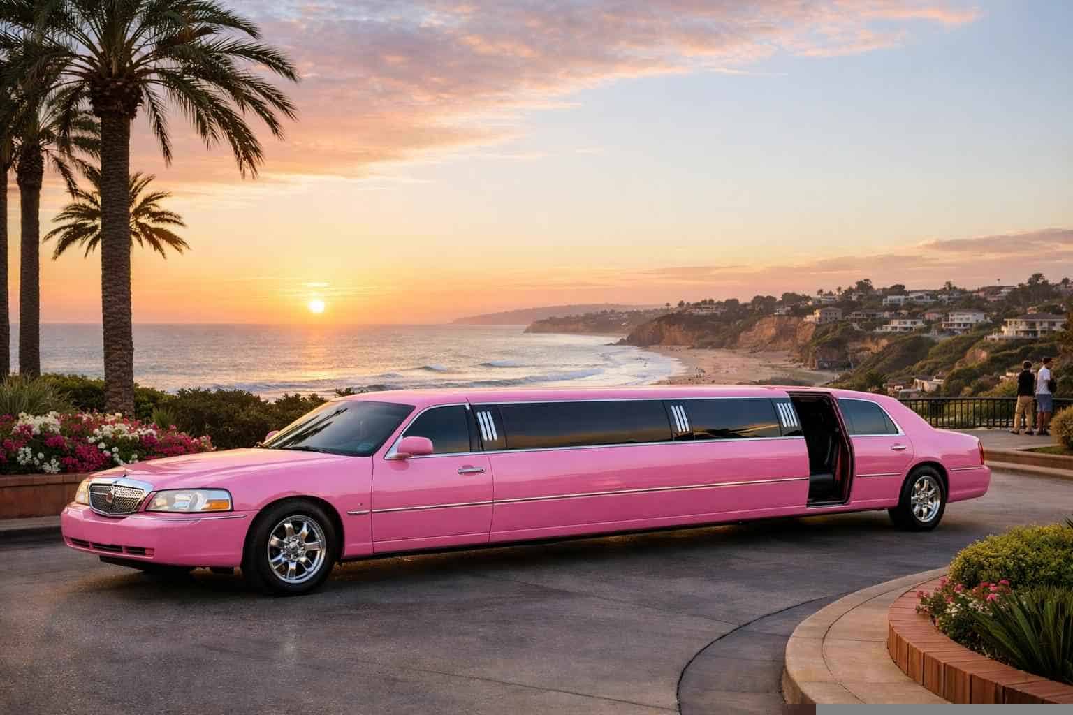 Del Mar CA Pink Limo Rental