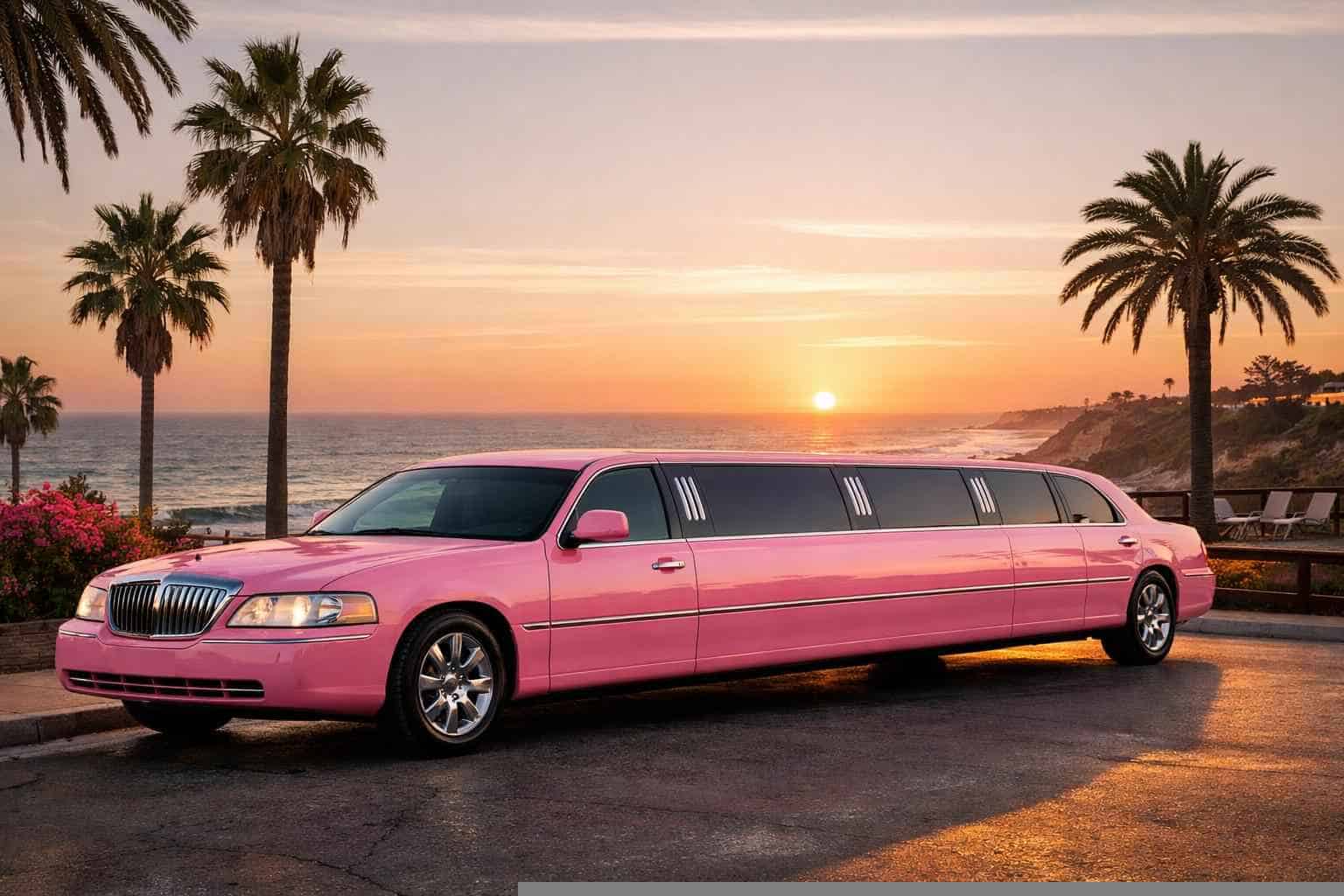 Encinitas CA Pink Limo Rental