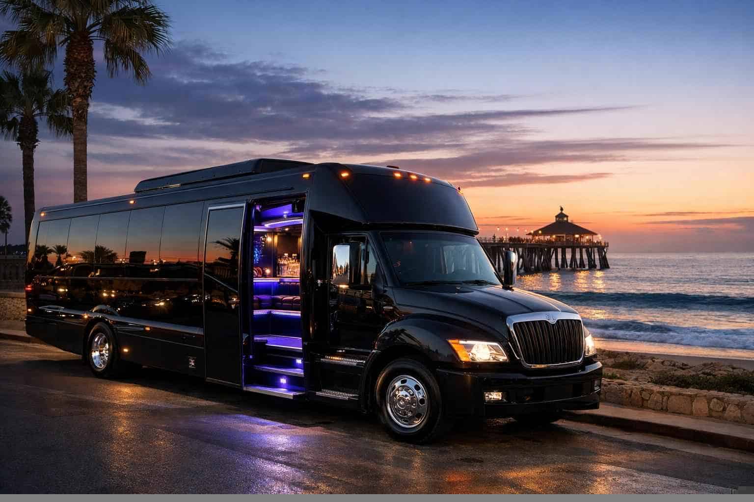 Imperial Beach CA Black Party Bus Rental