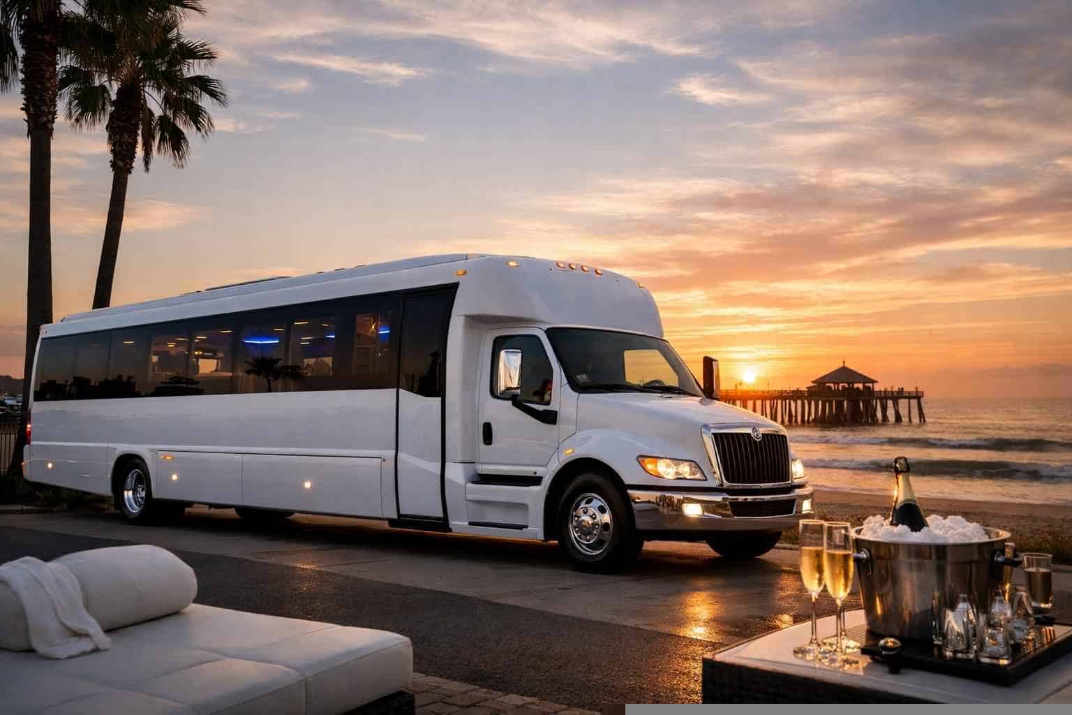 Imperial Beach CA White Party Bus Rental