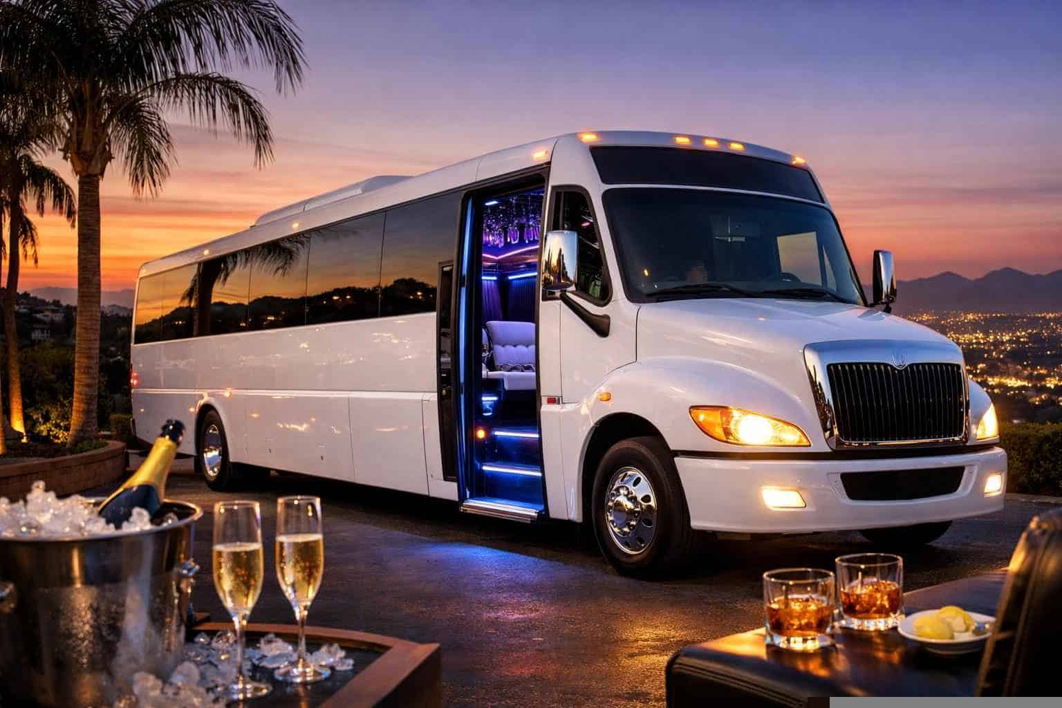La Mesa CA White Party Bus Rental