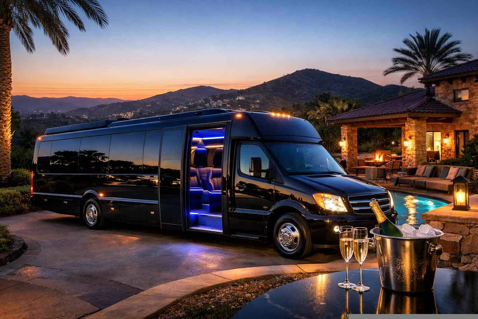 Limo Bus Rental Near Me Poway CA