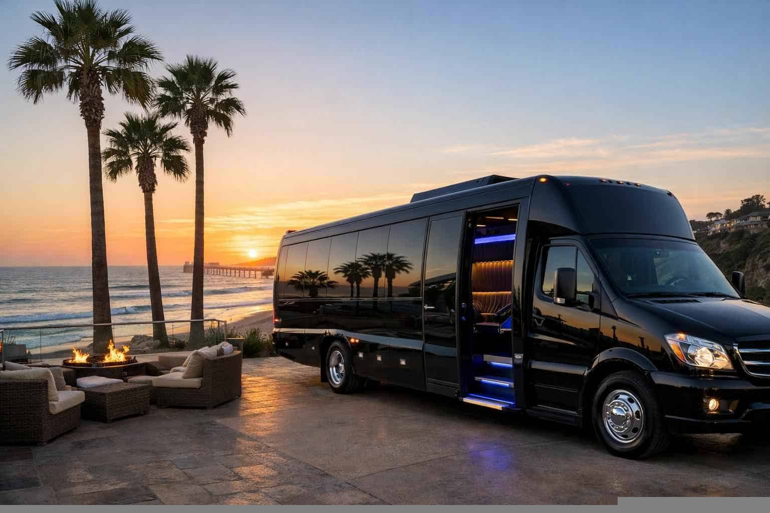 Limo Bus Rental Near Me Solana Beach CA