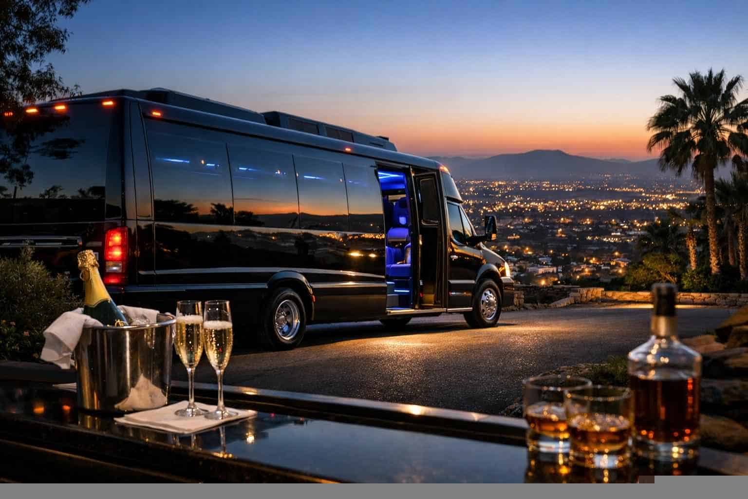 Limo Bus Rental Near Me Vista CA