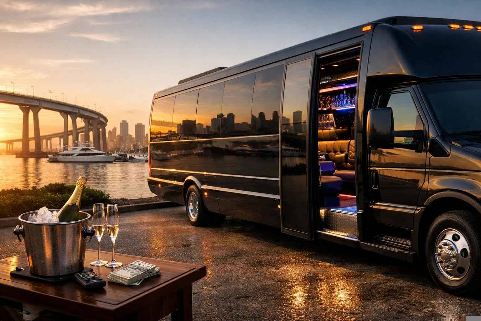 Limo Bus Rental Prices in Coronado CA