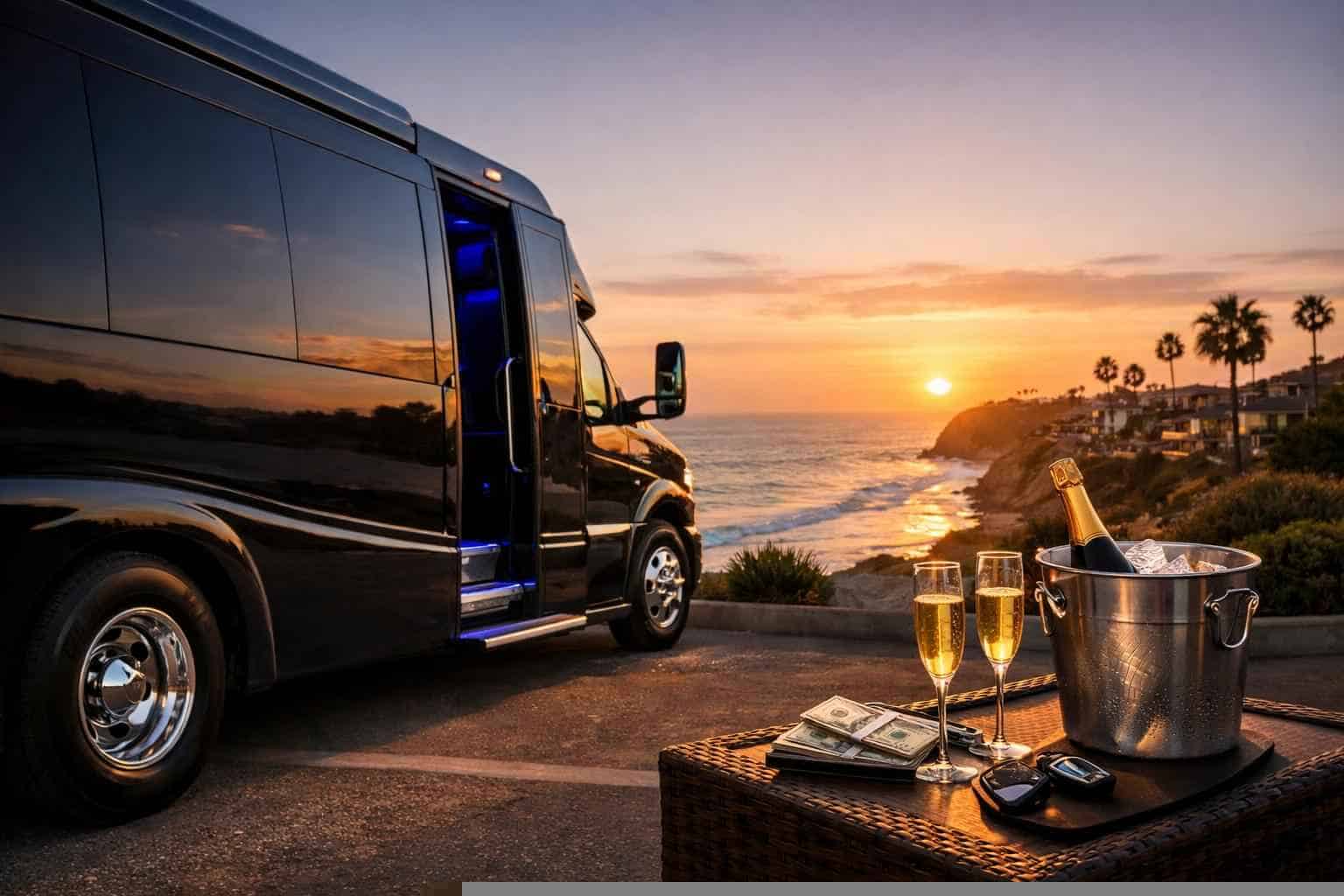 Limo Bus Rental Prices in Solana Beach CA
