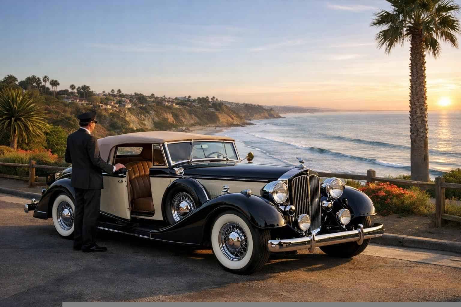 Luxury Antique Vehicle Rental with Driver in Encinitas California