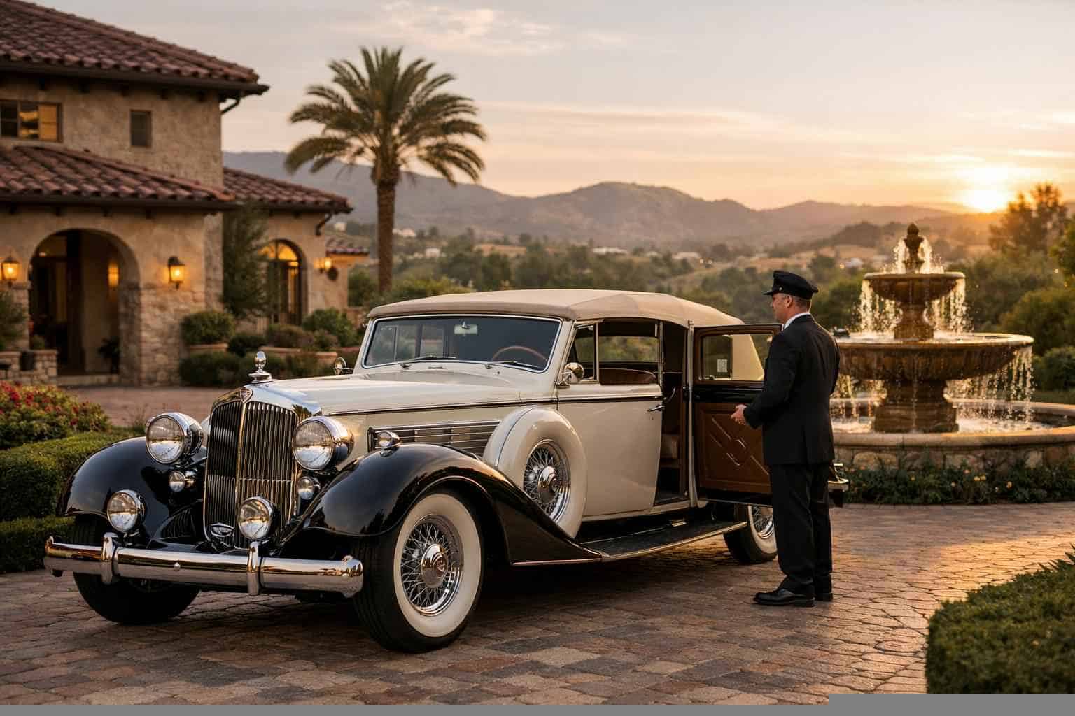 Luxury Antique Vehicle Rental with Driver in Escondido California