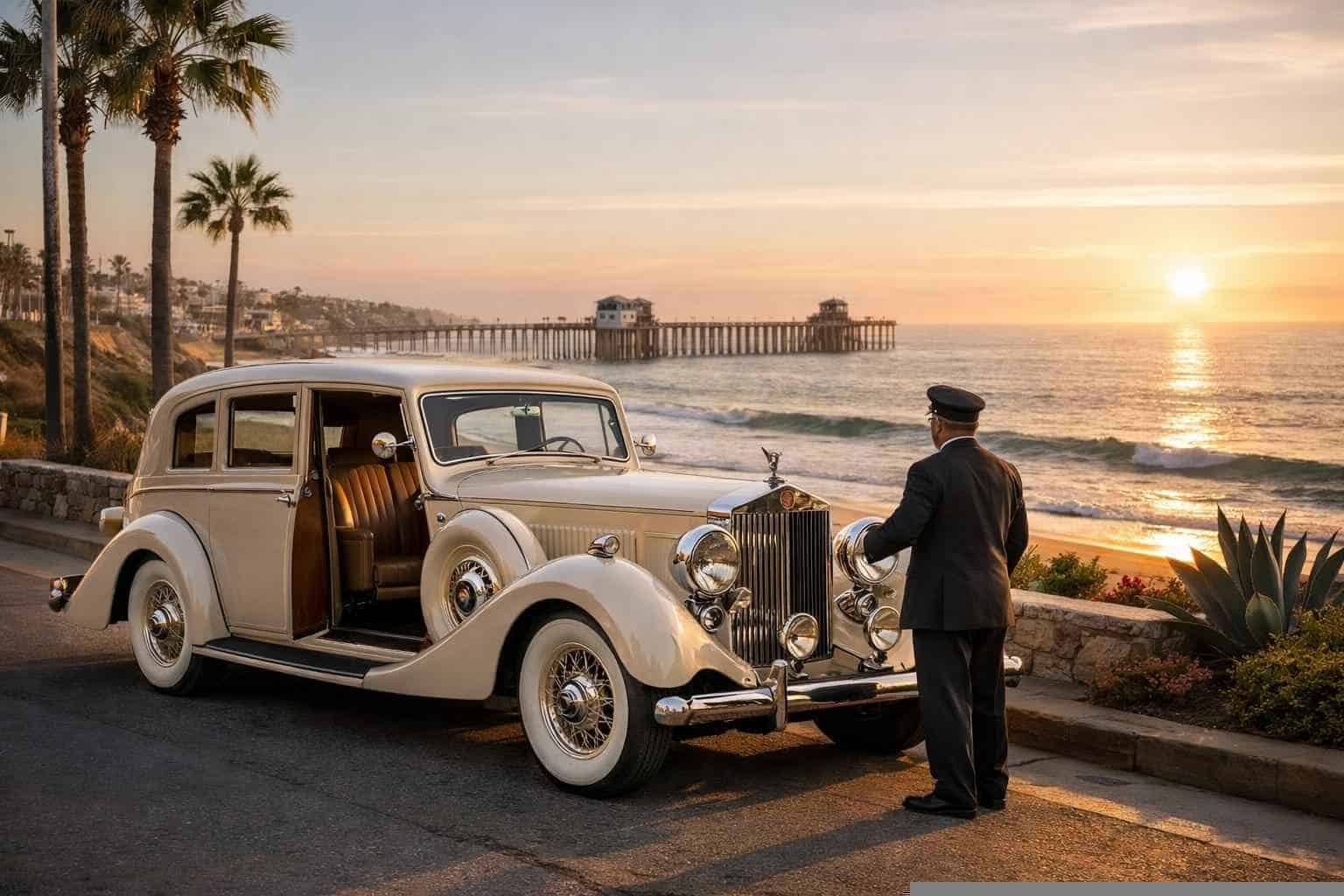 Luxury Antique Vehicle Rental with Driver in Oceanside California