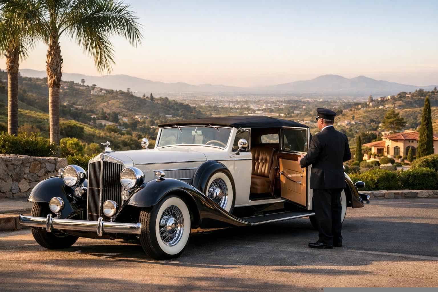 Luxury Antique Vehicle Rental with Driver in Vista California