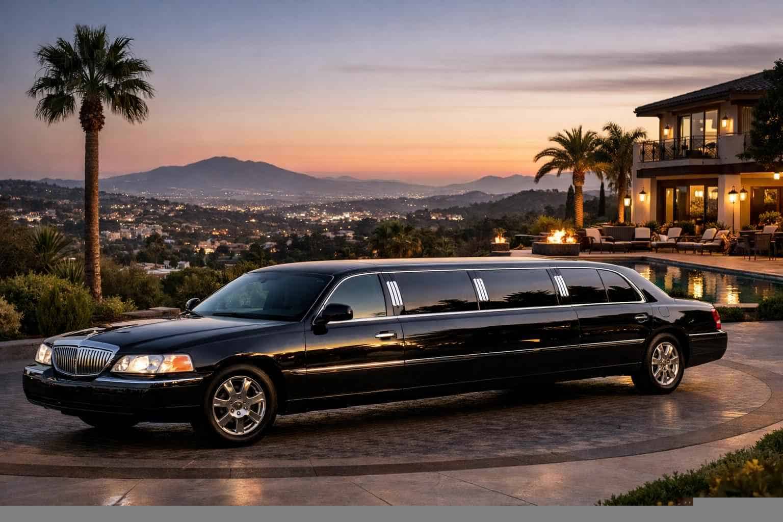 Luxury Black Limo Rental in Vista California
