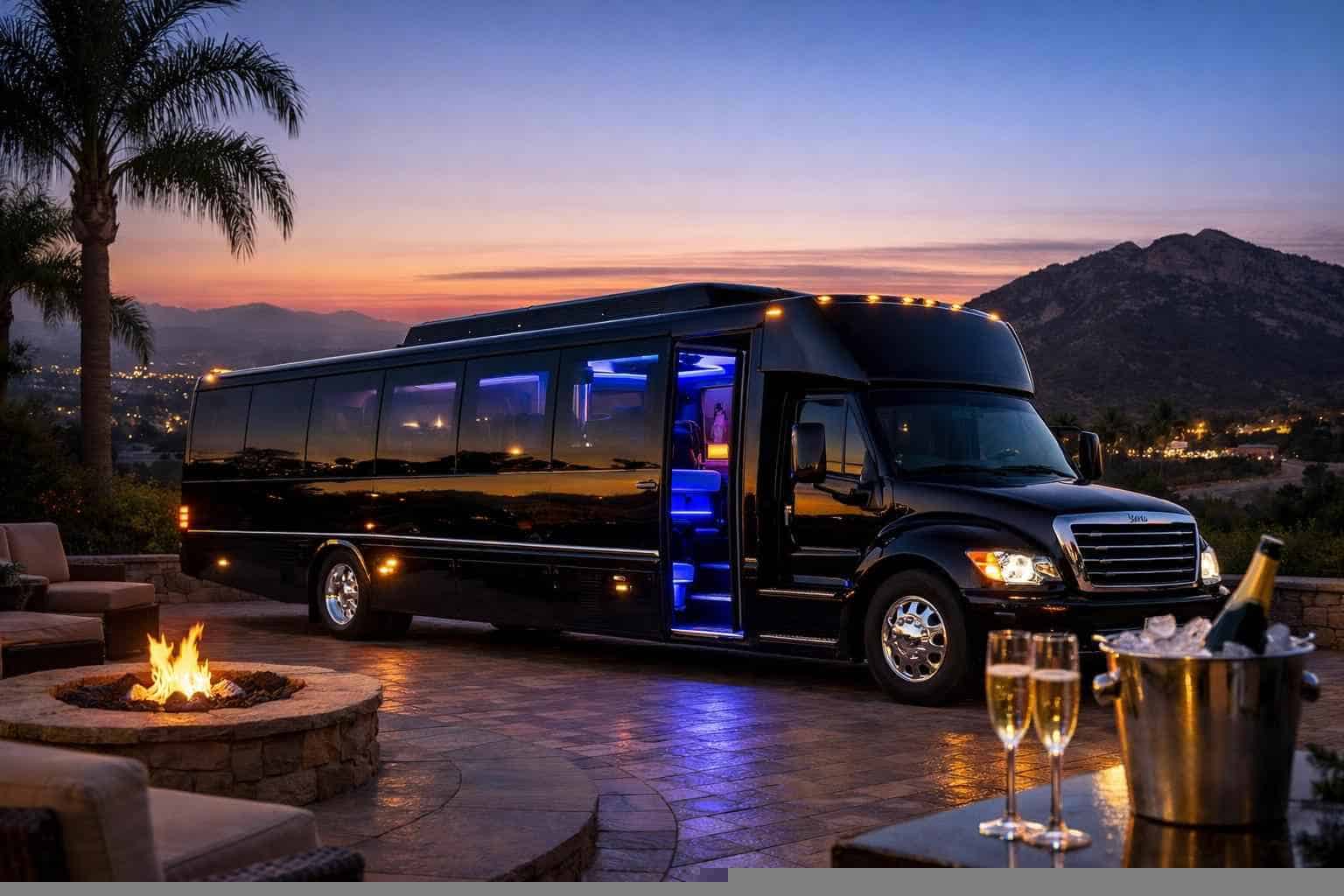 Luxury Black Party Bus Rental In Escondido California