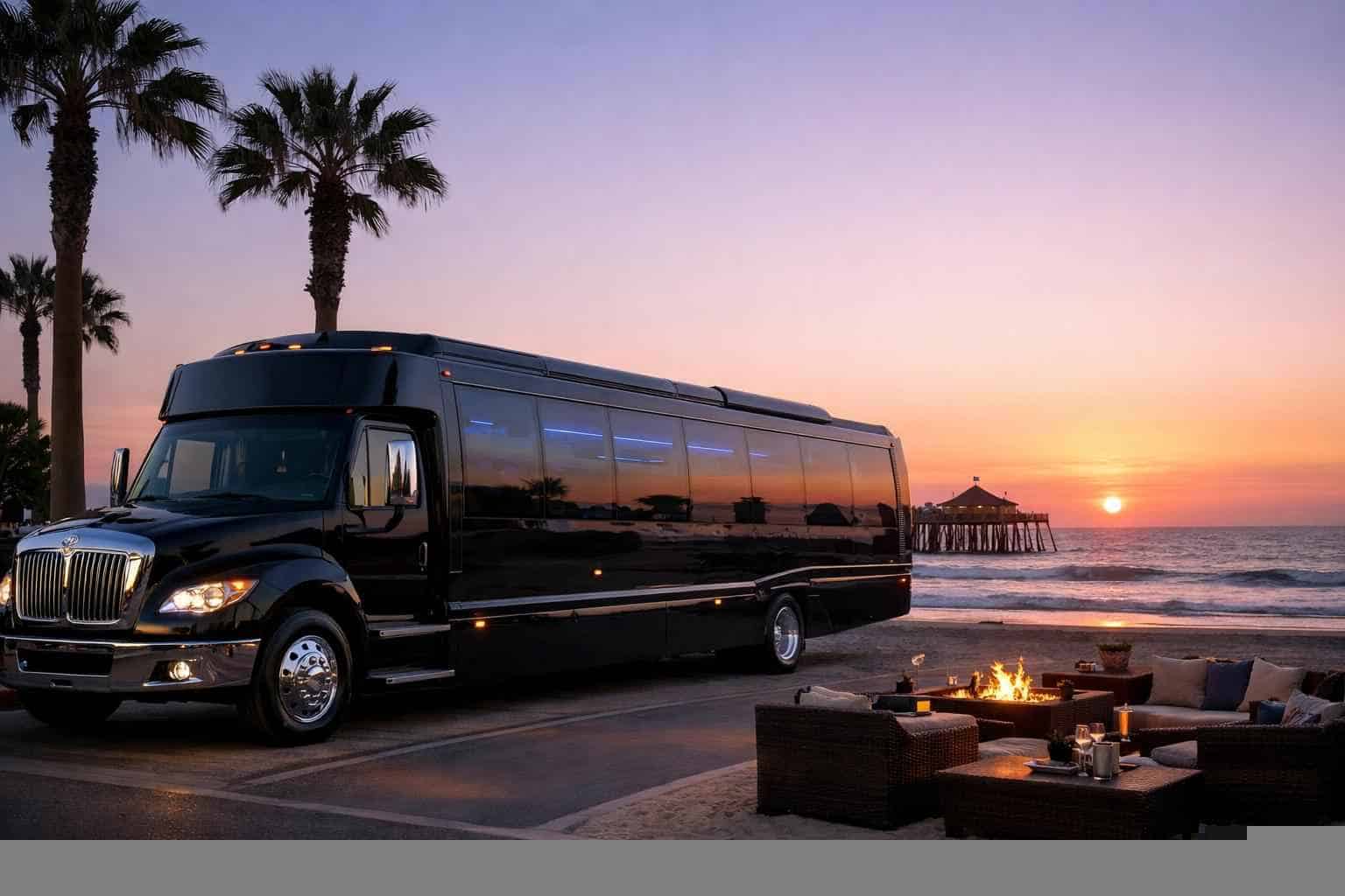 Luxury Black Party Bus Rental in Imperial Beach California