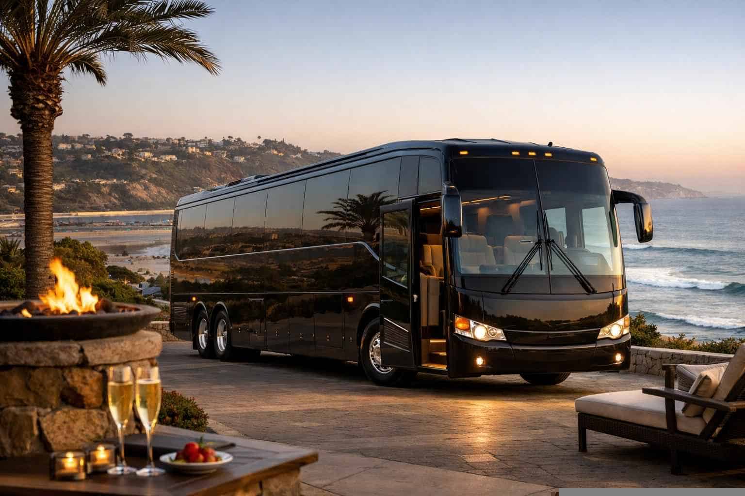 Luxury Bus Rental in Del Mar California
