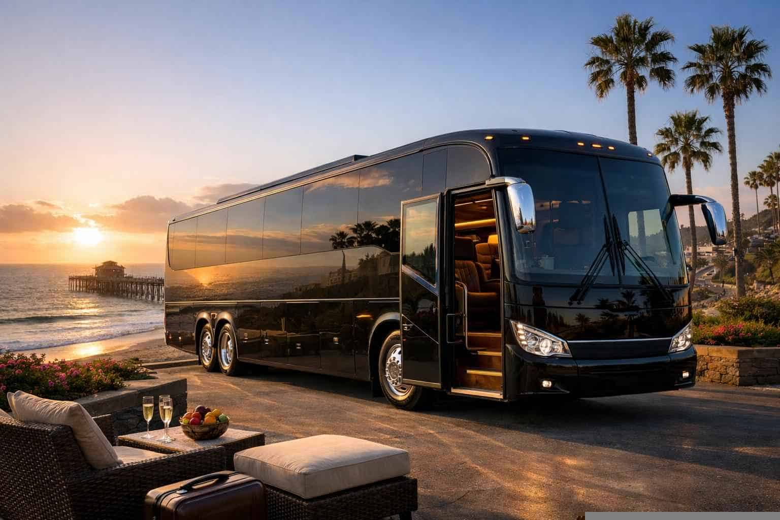 Luxury Charter Bus Rental in Oceanside California