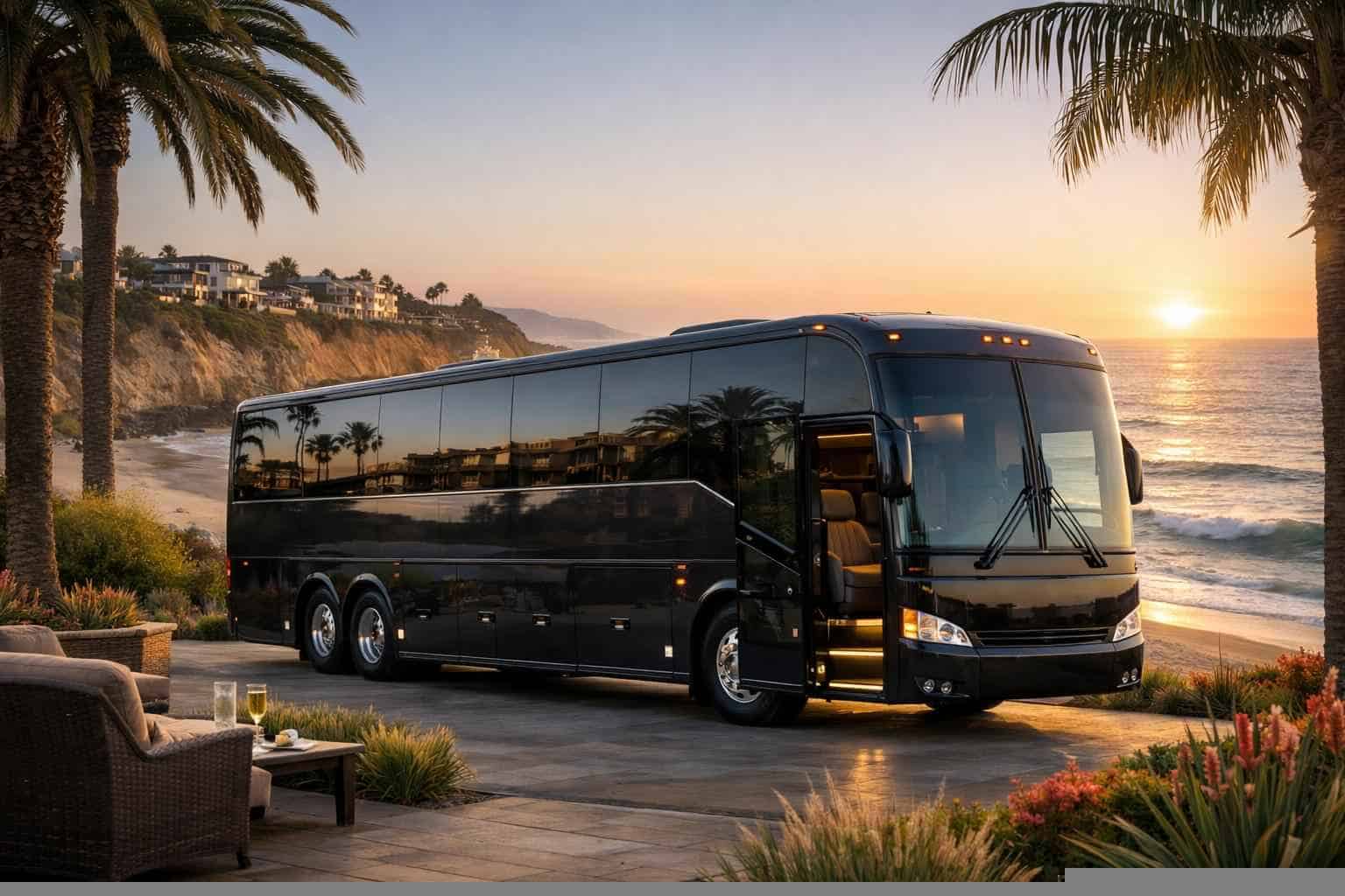 Luxury Charter Bus Rental in Solana Beach California