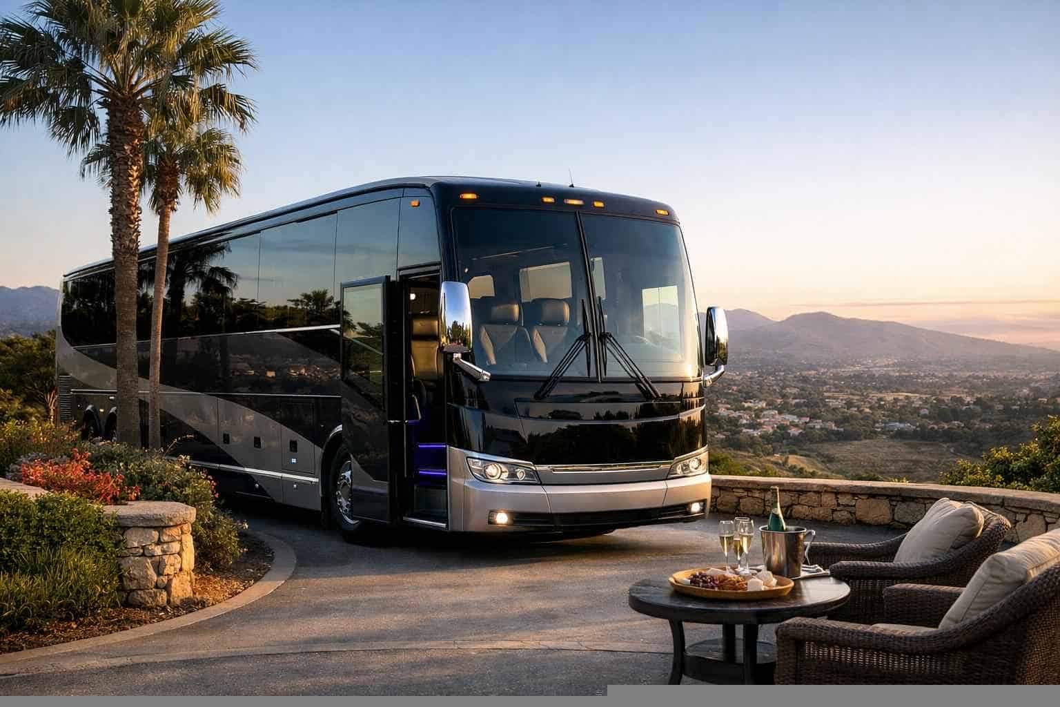 Luxury Charter Bus Rental in Vista California