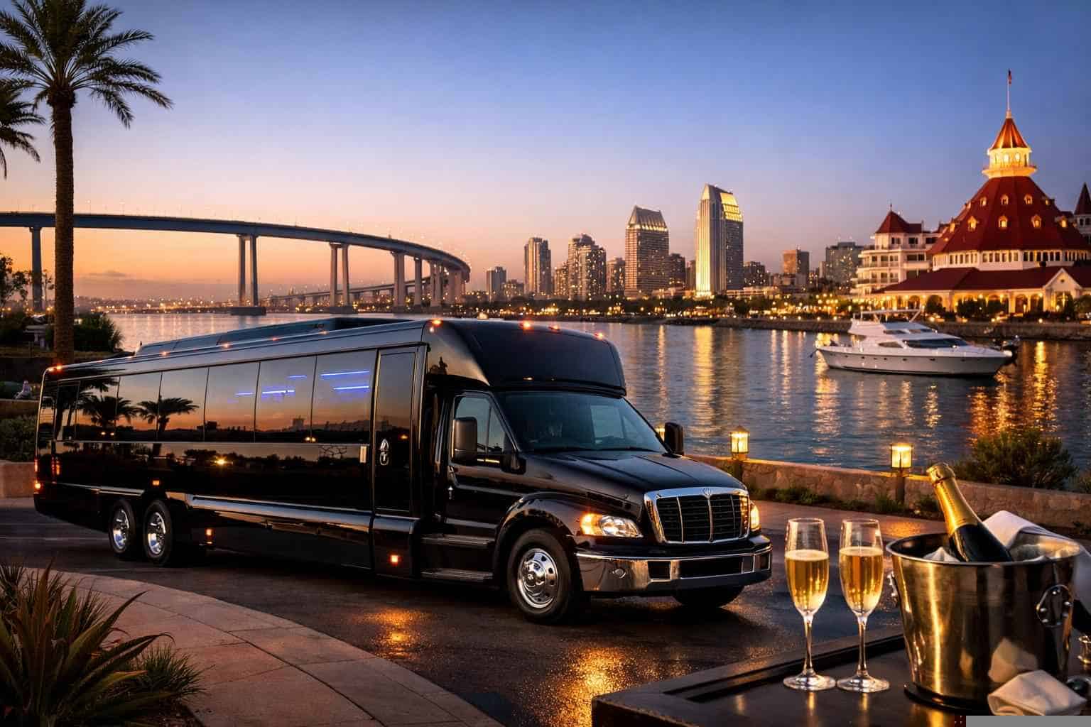 Luxury Limo Bus Rental in Coronado California