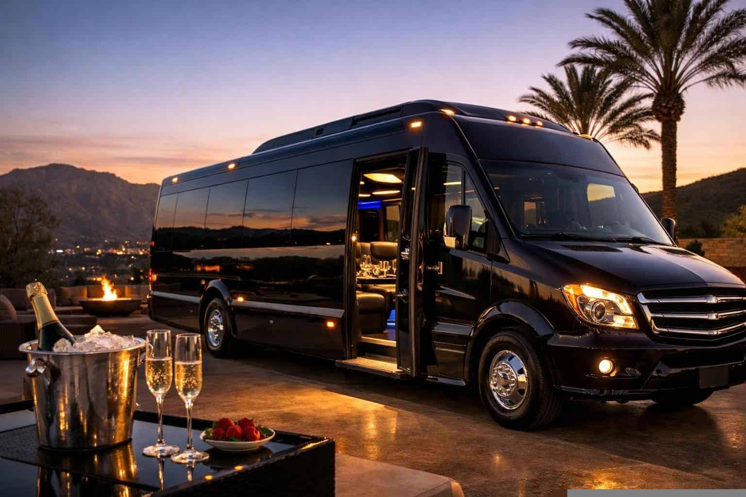 Luxury Limo Bus Rental in Santee California