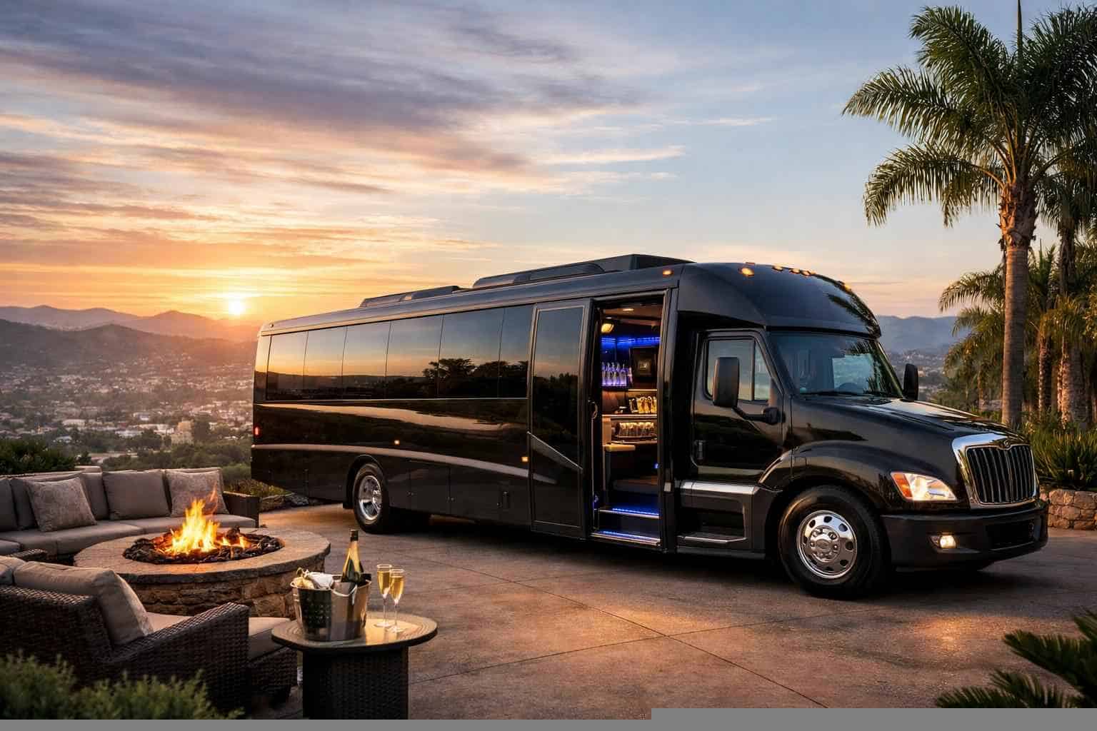 Luxury Limo Bus Rental in Vista California