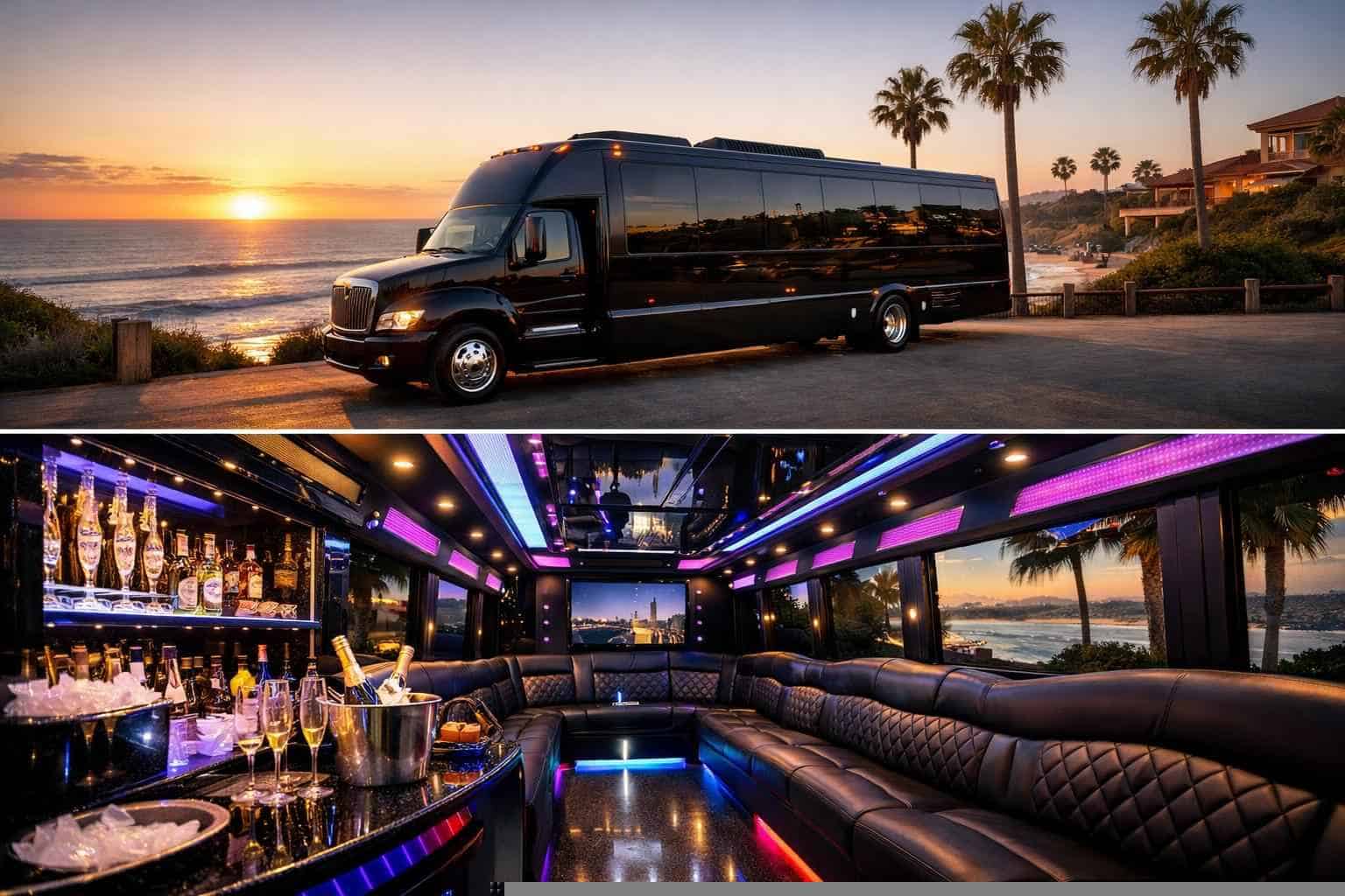 Luxury Party Bus Rental in Del Mar California
