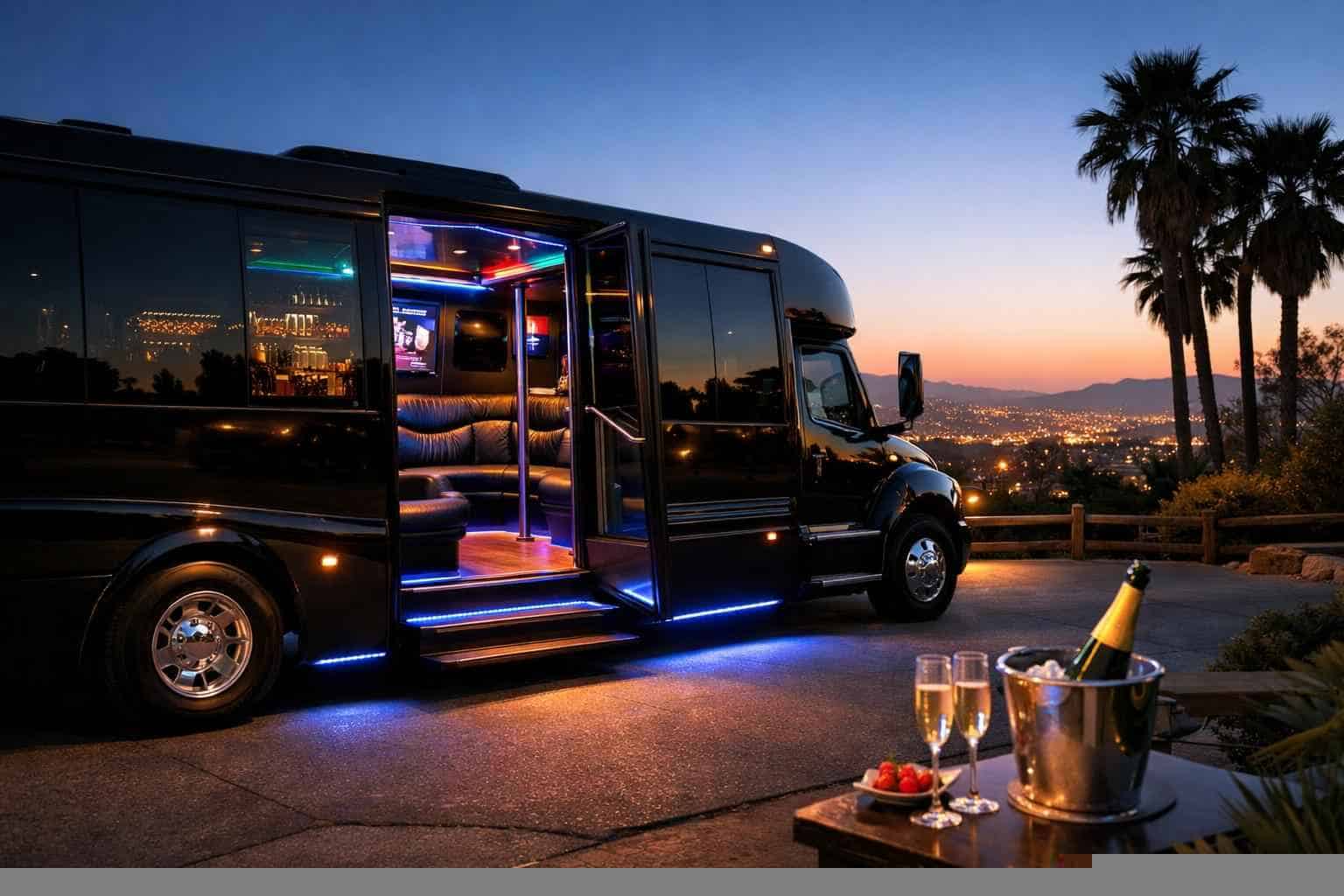 Luxury Party Bus Rental in Vista California