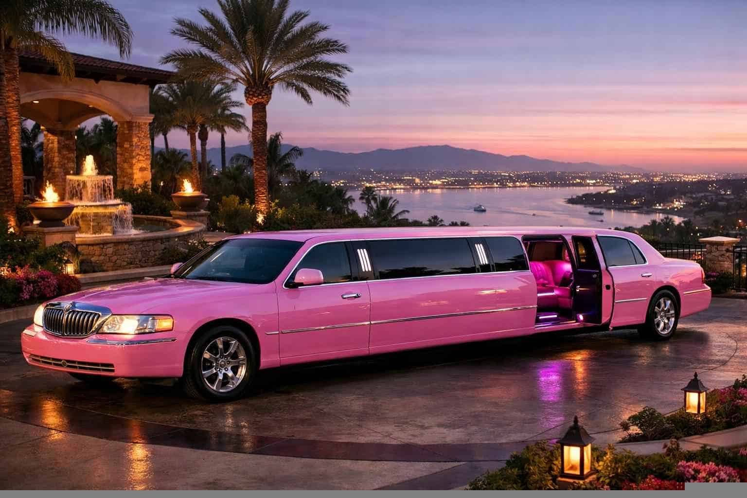 Luxury Pink Limo Rental in Chula Vista California