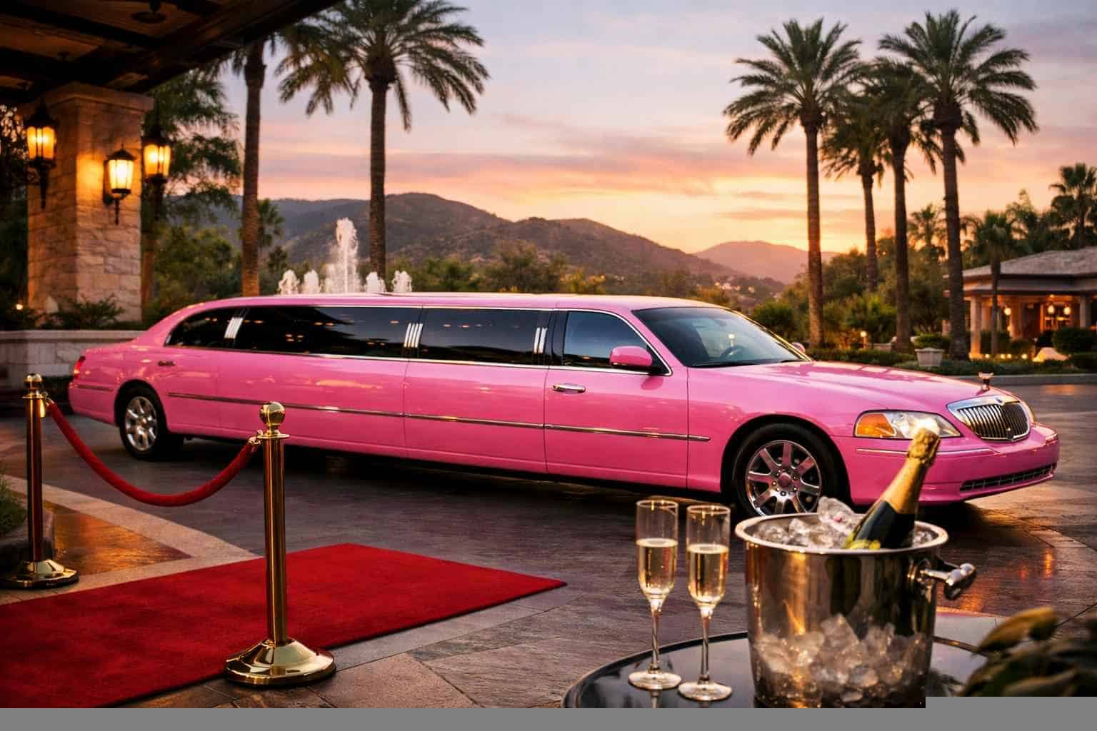 Luxury Pink Limo Rental in El Cajon California