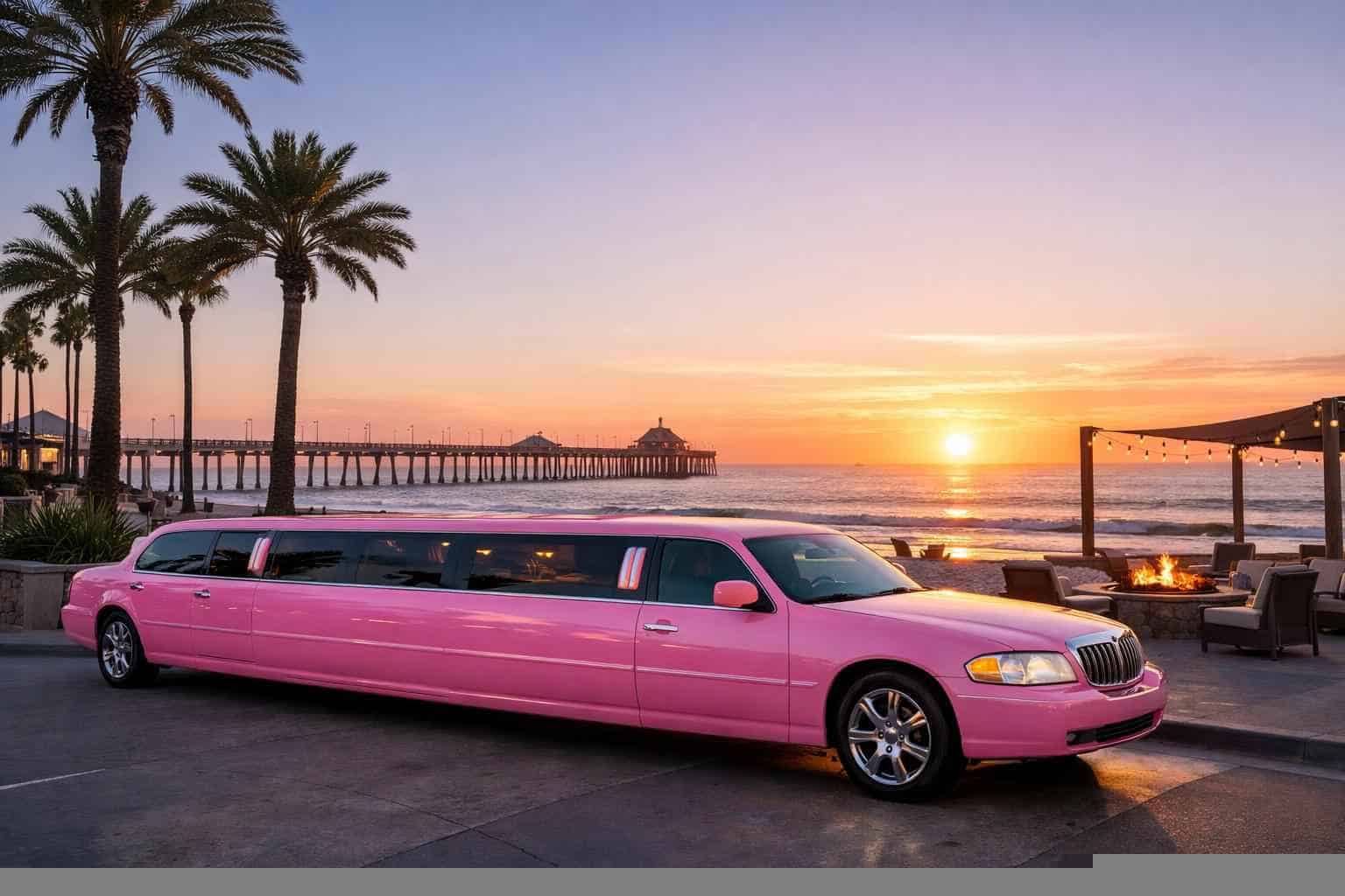 Luxury Pink Limo Rental in Imperial Beach California