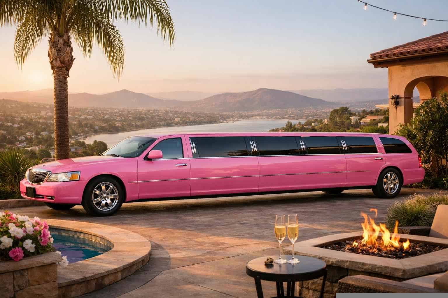 Luxury Pink Limo Rental in La Mesa California