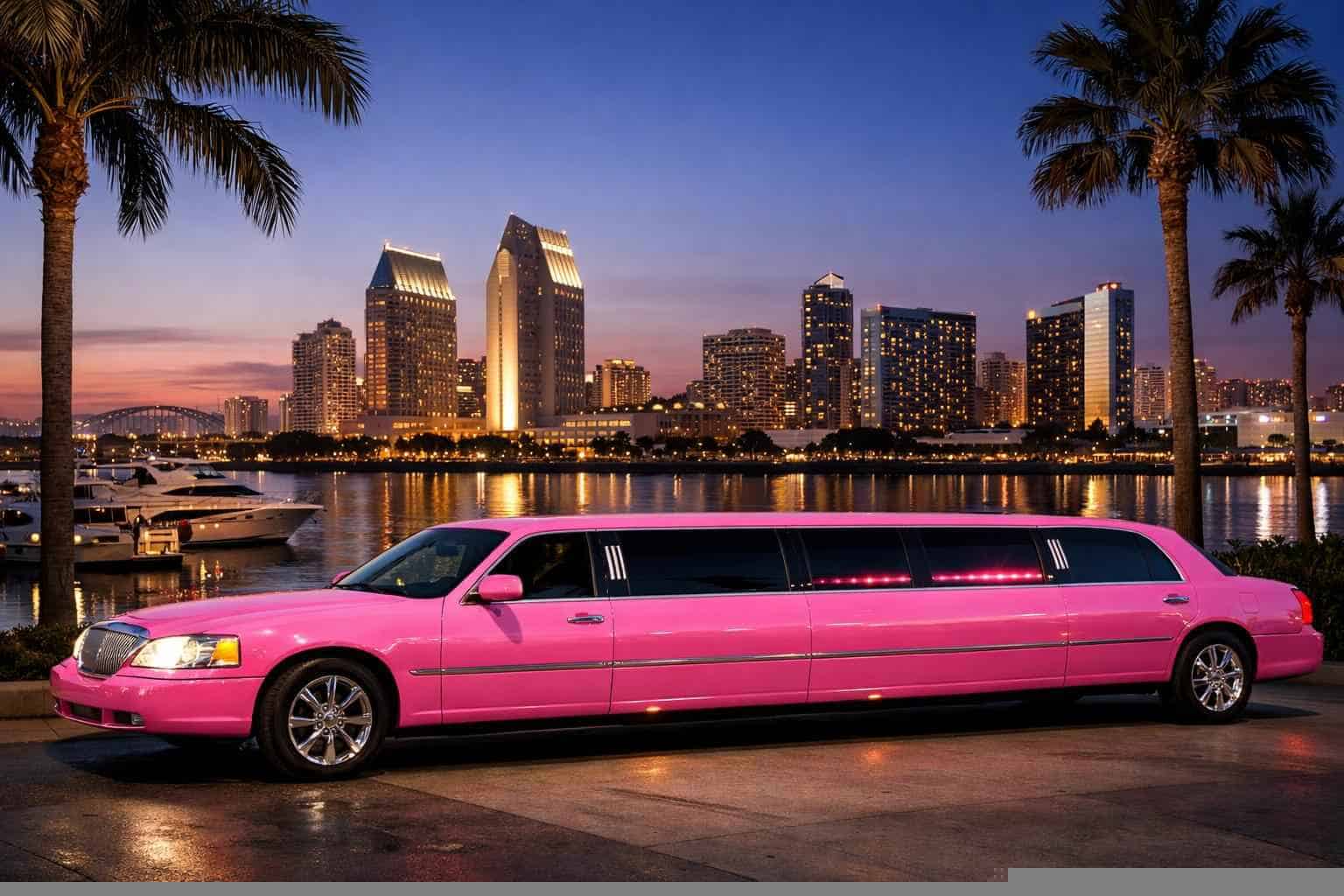 Luxury Pink Limo Rental in National City California
