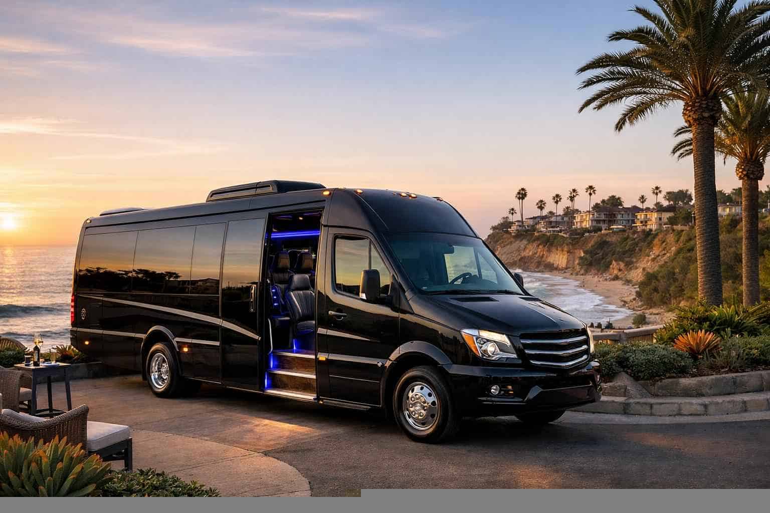 Luxury Shuttle Bus Rental in Encinitas California