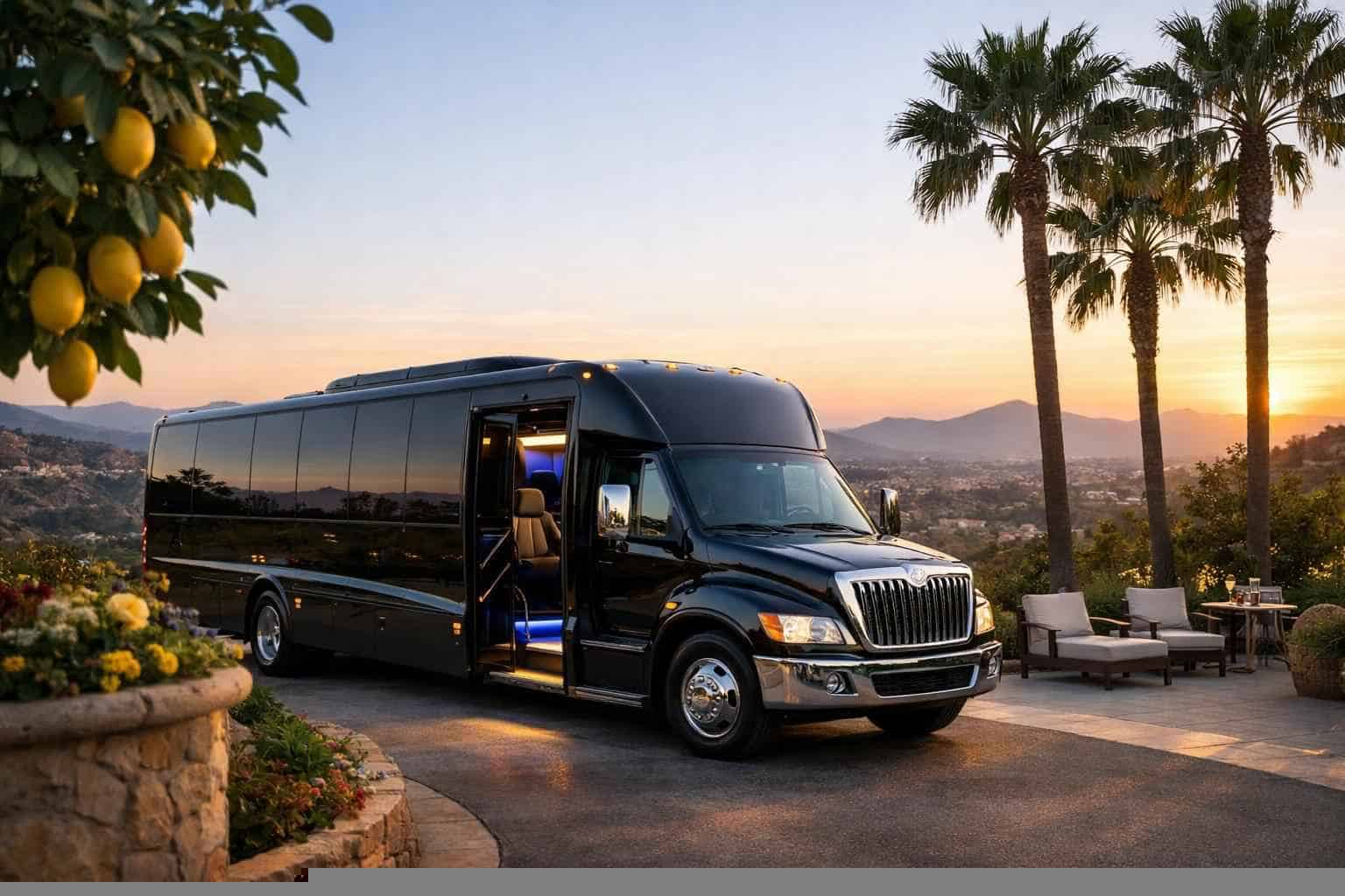 Luxury Shuttle Bus Rental in Lemon Grove California