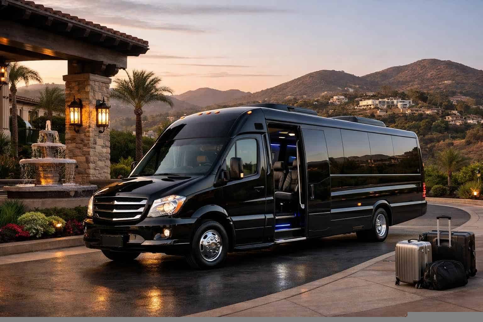 Luxury Shuttle Bus Rental in Poway California