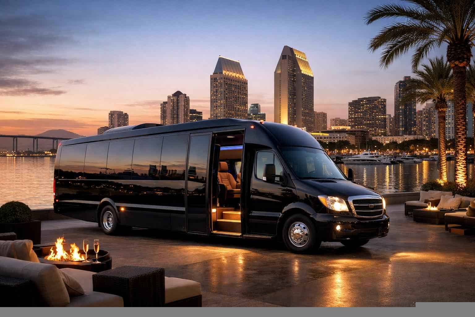 Luxury Shuttle Bus Rental in San Diego California