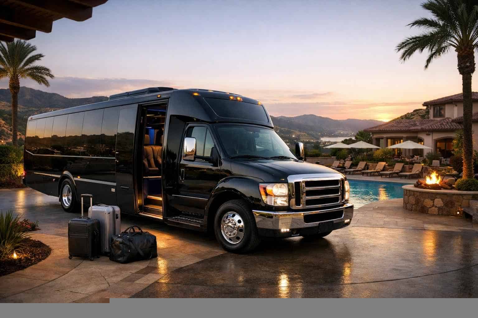 Luxury Shuttle Bus Rental in San Marcos California