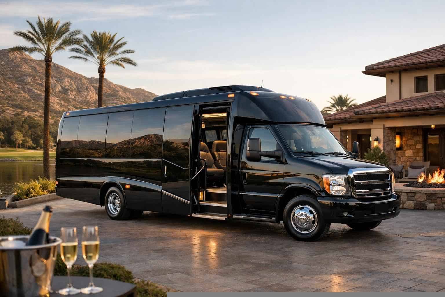 Luxury Shuttle Bus Rental in Santee California