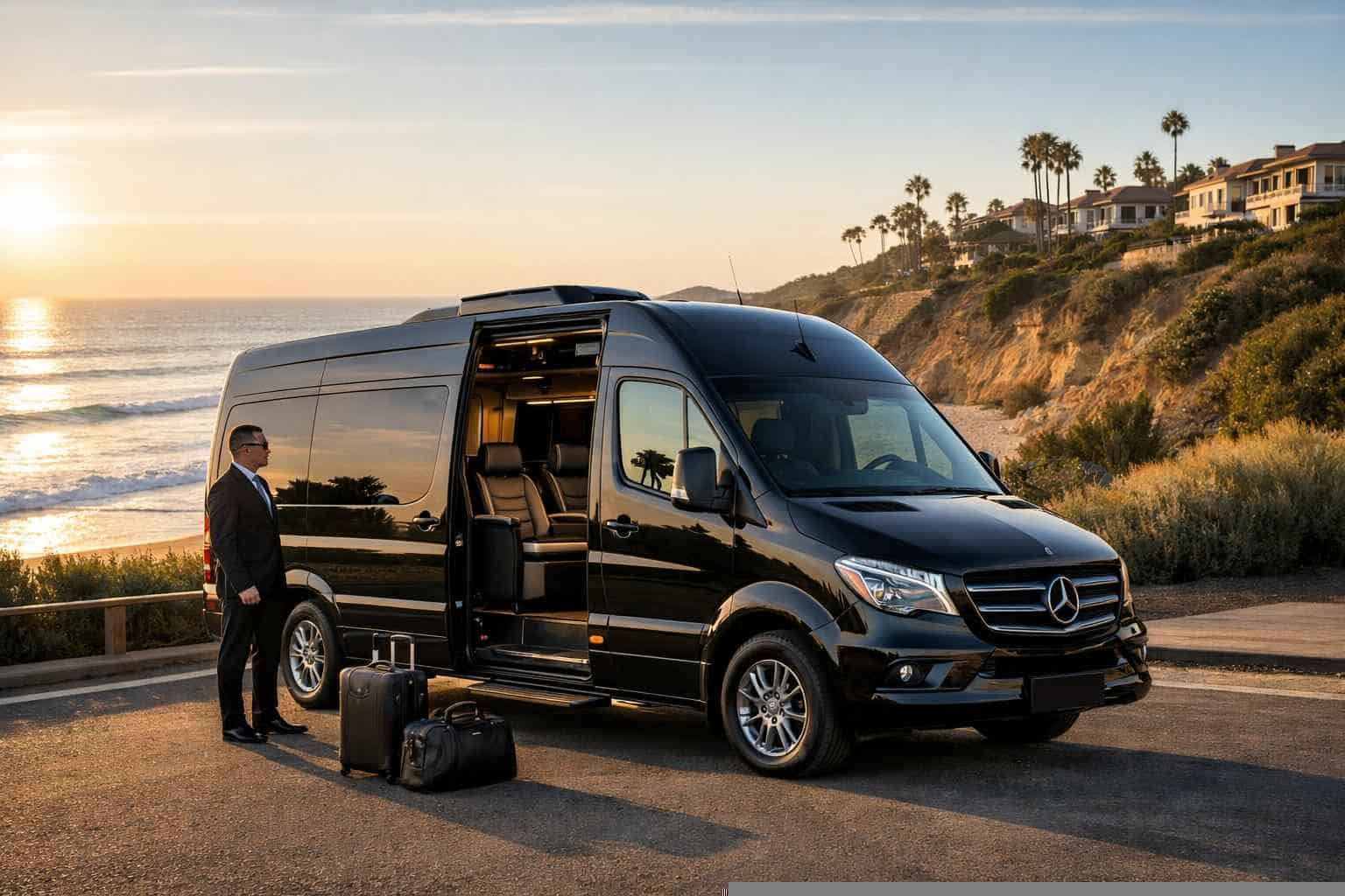 Luxury Sprinter Van Rental with Driver in Carlsbad California