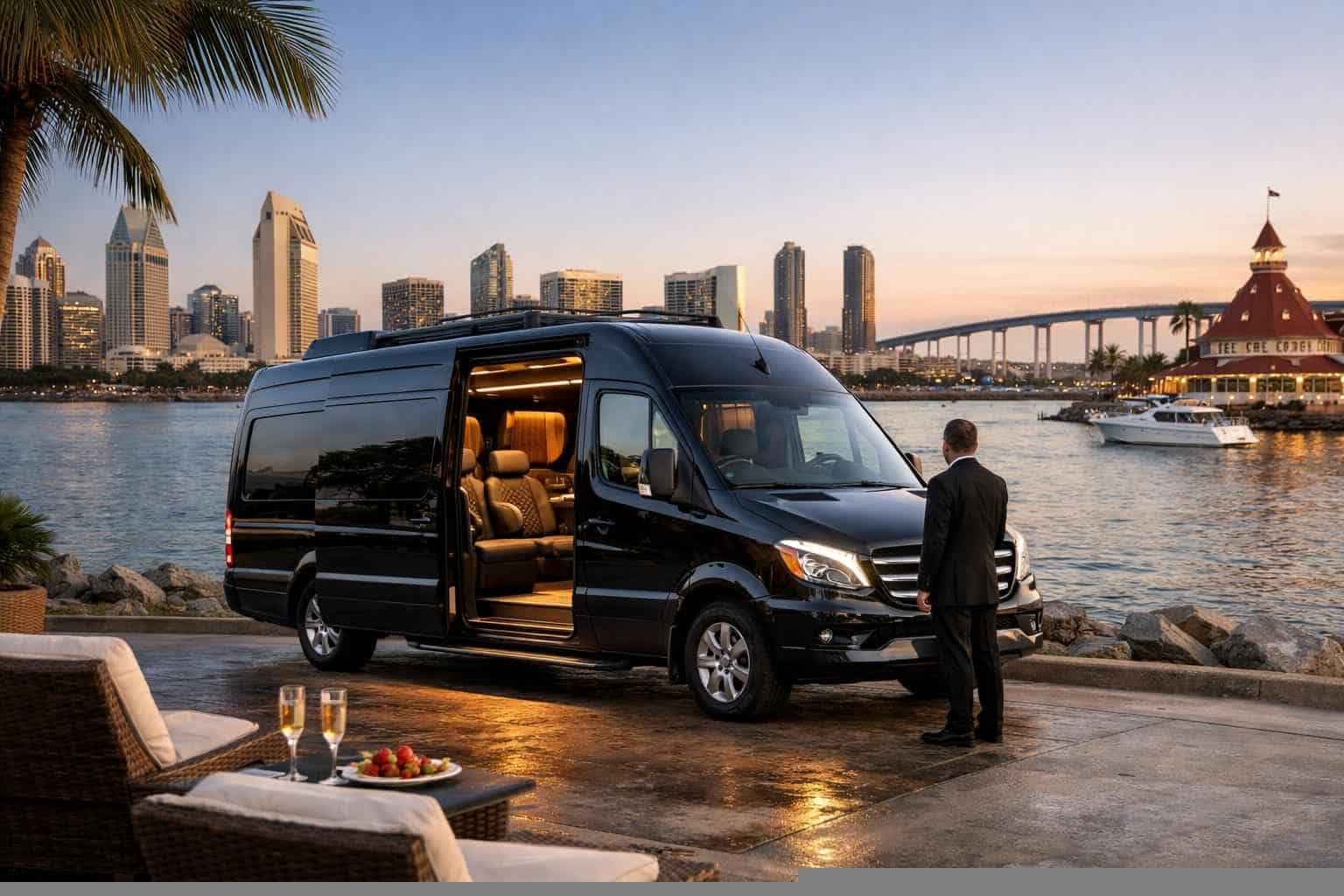 Luxury Sprinter Van Rental with Driver in Coronado California