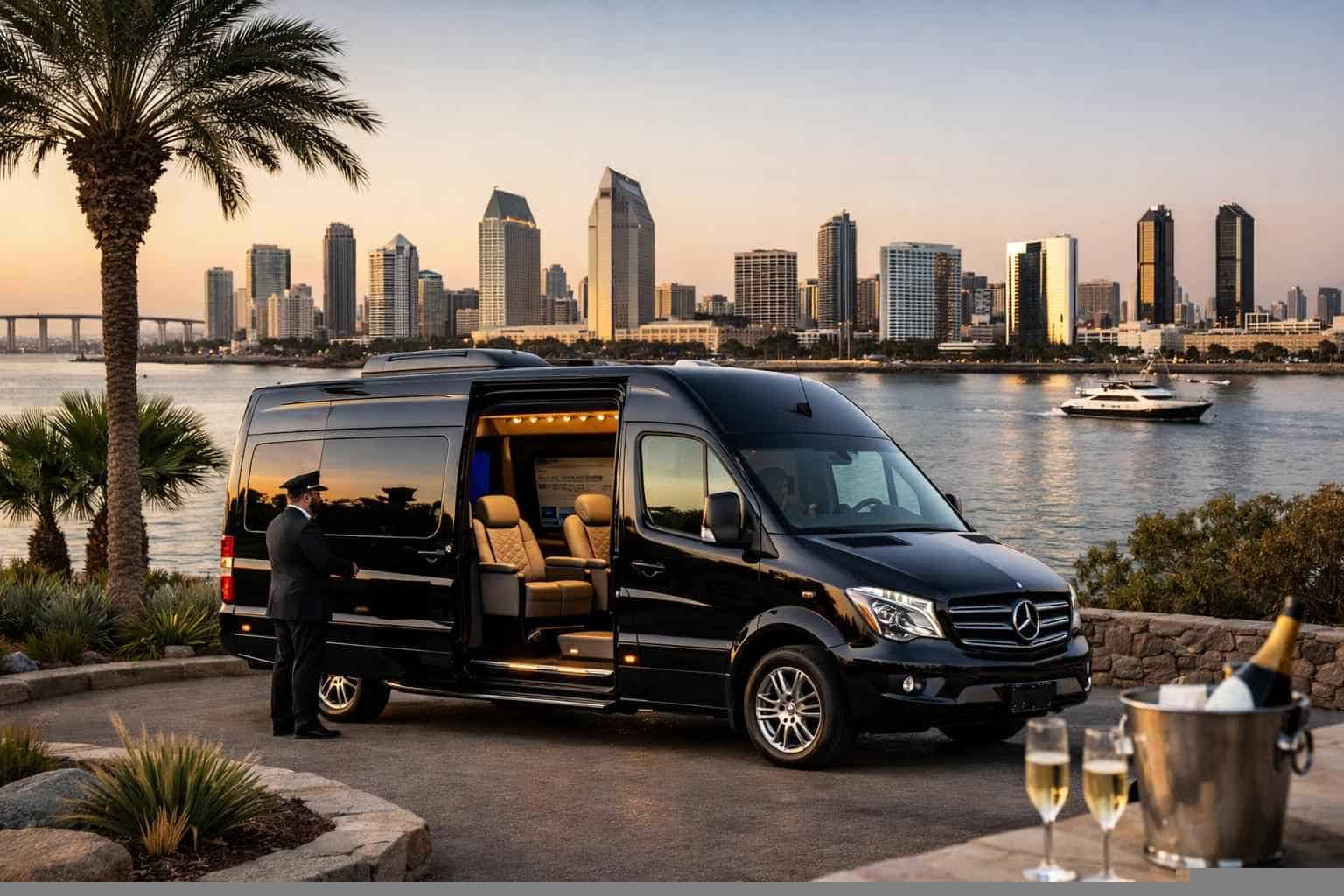 Luxury Sprinter Van Rental with Driver in San Diego California