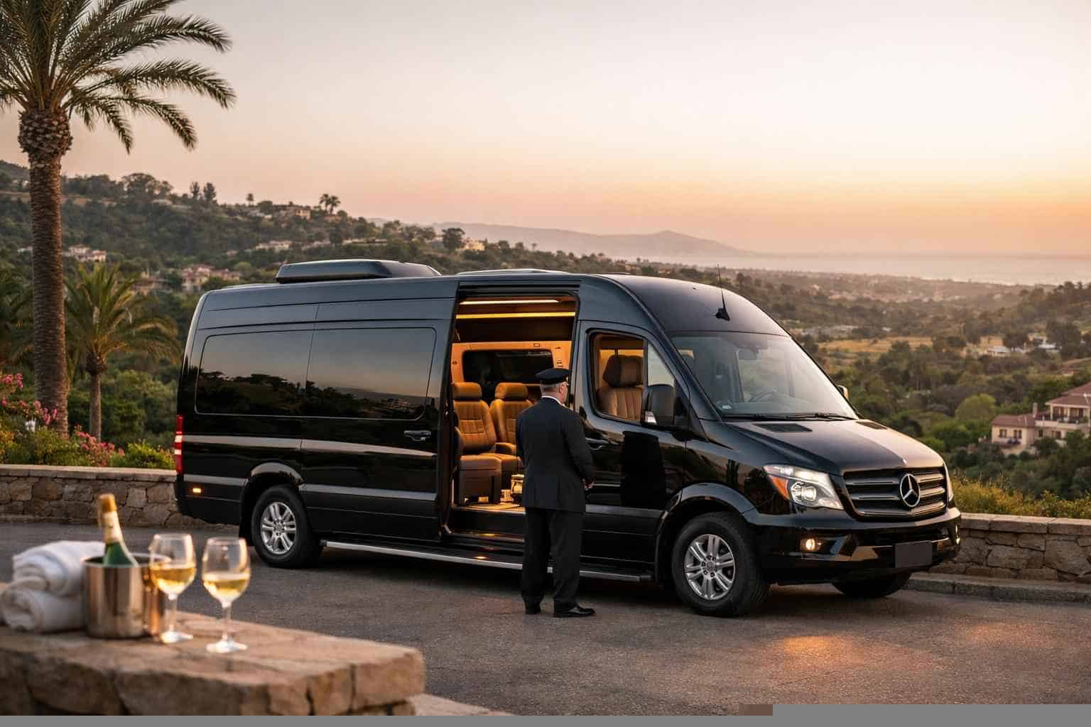 Luxury Sprinter Van Rental with Driver in Vista California